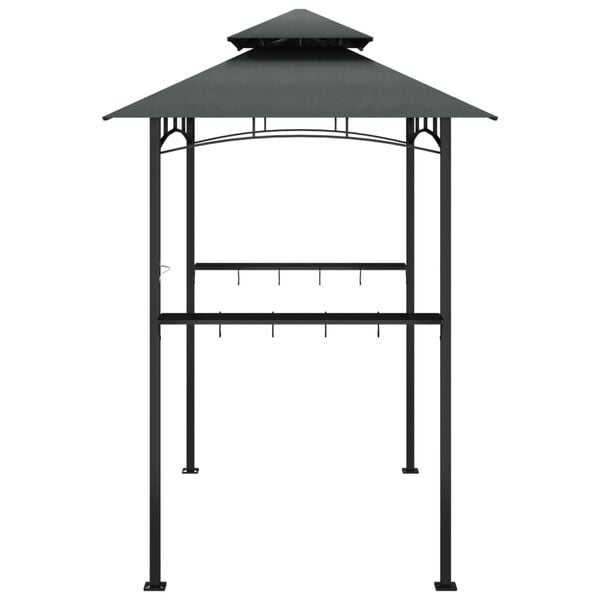 vidaXL Grillikatos sivuhyllyill&auml; antrasiitti 240x150x243 cm ter&auml;s