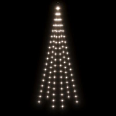 vidaXL Joulukuusi piikillä 108 kylmän valkoista LED-valoa 180 cm