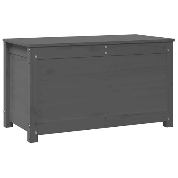 vidaXL Säilytyslaatikko harmaa 80x40x45,5 cm täysi mänty