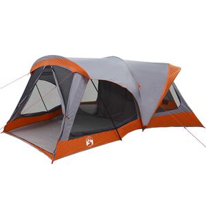 vidaXL Perhe Teltta Harmaa ja oranssi 550 x 555 x 208 cm