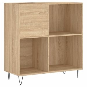 vidaXL LP-levyjen s&auml;ilytyskaappi Sonoma-tammi 84,5x38x89 cm puu