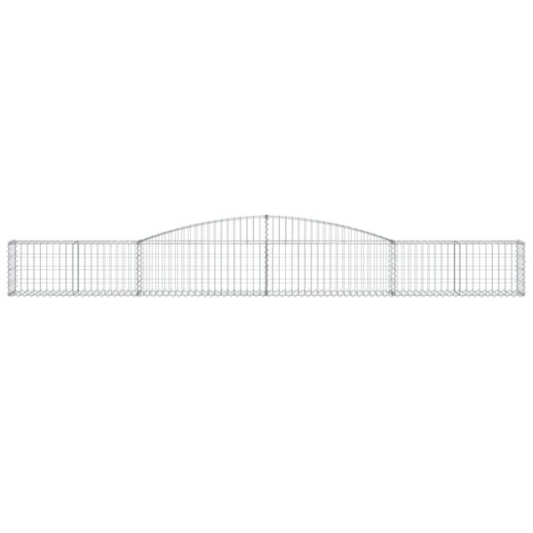 vidaXL Kaarevat kivikorit 9 kpl 400x30x40/60 cm galvanoitu rauta