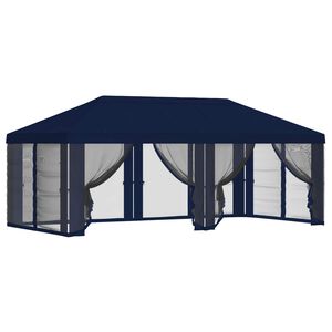 vidaXL Gazebo-peite sivuseinill&auml; 6 x 3 m Sininen Polyesteri 190