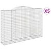 vidaXL Kaarevat kivikorit 5 kpl 300x50x200/220 cm galvanoitu rauta
