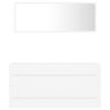 vidaXL Kaksiosainen kylpyhuoneen kalustesarja valkoinen lastulevy