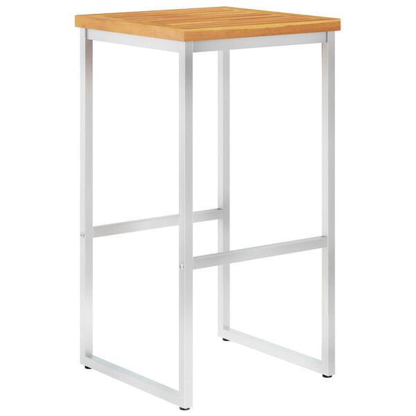 vidaXL Baarituolit 2 kpl t&auml;ysi akaasiapuu ja ruostumaton ter&auml;s