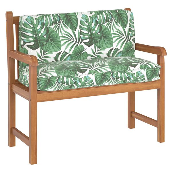 vidaXL Kuormalavatyyny selkänojalle Lehtikuvio 120 x 40 x 12 cm