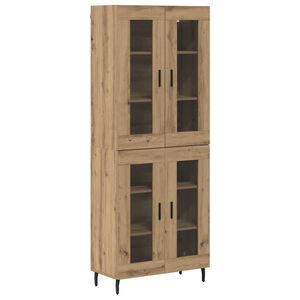 vidaXL Korkea kaappi 2 kpl Artisan tammi 69,5 x 34 x 180 cm