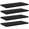 vidaXL Hyllylevy 4 pcs Musta 40 x 20 x 1,5 cm Tekninen puu