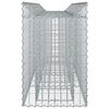 vidaXL Gabion Kohotettu Peti 2 pcs Hopea 200 x 50 x 80 cm