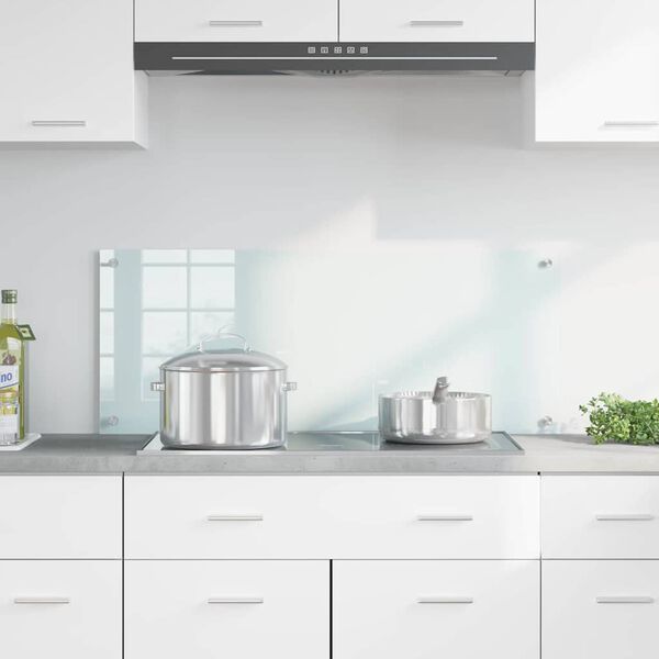 vidaXL Keittiön suojapaneeli Valkoinen 100 x 40 cm karkaistu lasi