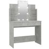 VidaXL Peilip&ouml;yt&auml; LED-valoilla betoninharmaa 96x40x142 cm