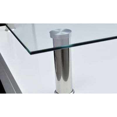 vidaXL Sohvapöytä lasisella pöytälevyllä Valkoinen
