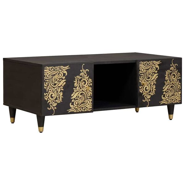 vidaXL Sohvapöytä Musta 100 x 54 x 40 cm Kiinteä mango puu