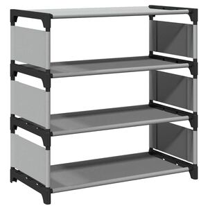 vidaXL kenk&auml;teline 4-kerroksinen harmaa 54x28x55 cm kuitukangas