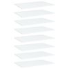 vidaXL Kirjahyllytasot 8 kpl valkoinen 60x40x1,5 cm lastulevy