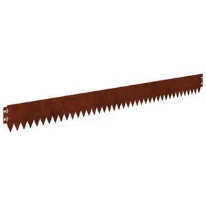 vidaXL Nurmireunus 50 kpl 103 x 10 cm Ter&auml;s Ruosteinen
