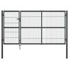 vidaXL Puutarhaportti tolpilla ter&auml;s 350x140 cm antrasiitti