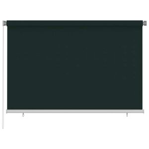 vidaXL Rullaverho ulkotiloihin 225(L)x140(K) cm tummanvihre&auml; HDPE