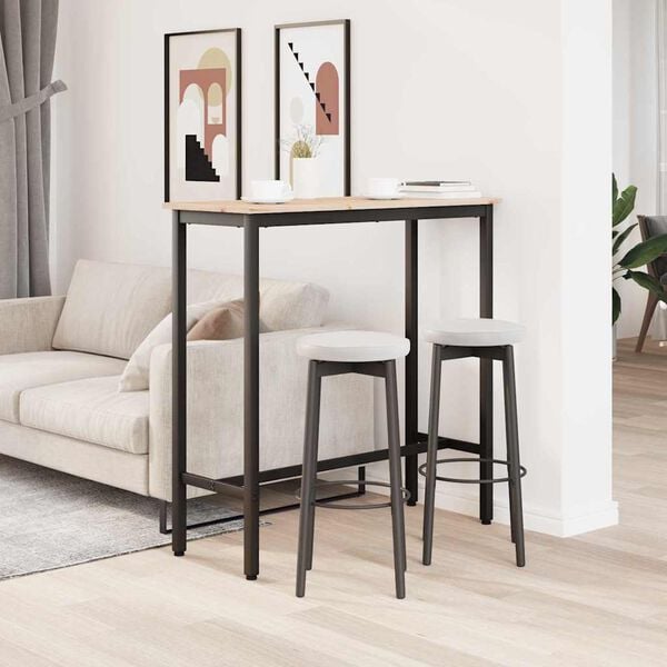 vidaXL P&ouml;yt&auml; Luonnollinen 100 x 40 x 101 cm Kehitetty puu ja ter&auml;s