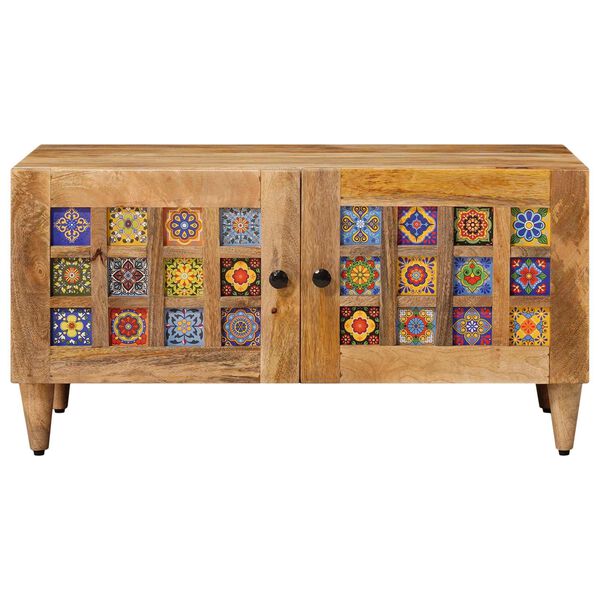 vidaXL Sohvap&ouml;yt&auml; Luonnollinen 80 x 50 x 40 cm Kiinte&auml; mango puu