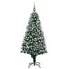 vidaXL keinotekoinen joulukuusi LED-valoilla ja pallosetill&auml; ja k&auml;vyill&auml; 240 cm