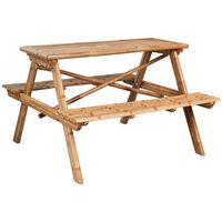vidaXL Piknikpöytä 120x120x78 cm bambu