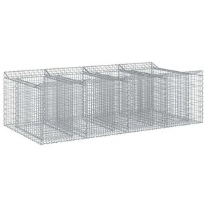 vidaXL Gabion Kohotettu Peti 2 pcs Hopea