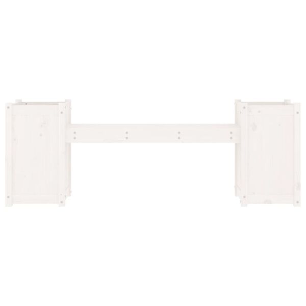 vidaXL Kukkalaatikkopenkki valkoinen 180x36x63 cm t&auml;ysi m&auml;nty