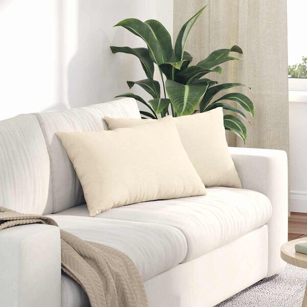 vidaXL Sohvatyynyt 2 pcs Kerma 60 x 40 cm Korduroikangas