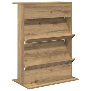 vidaXL Lehtiteline hyllyll&auml; Artisan tammi 70 x 41 x 96 cm Tekninen puu
