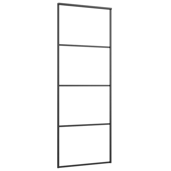 vidaXL Liukuovi alumiini ja ESG-lasi 76x205 cm musta