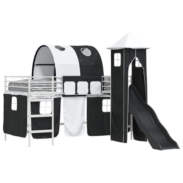 vidaXL Lasten parvis&auml;ngyn runko Valkoinen ja musta 79,5 x 200 cm