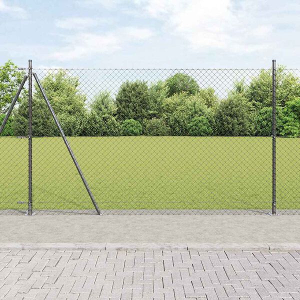 vidaXL Aitalatu Harmaa 10 x 1,4 m (40 x 40 mm verkko) Ter&auml;s ja PVC
