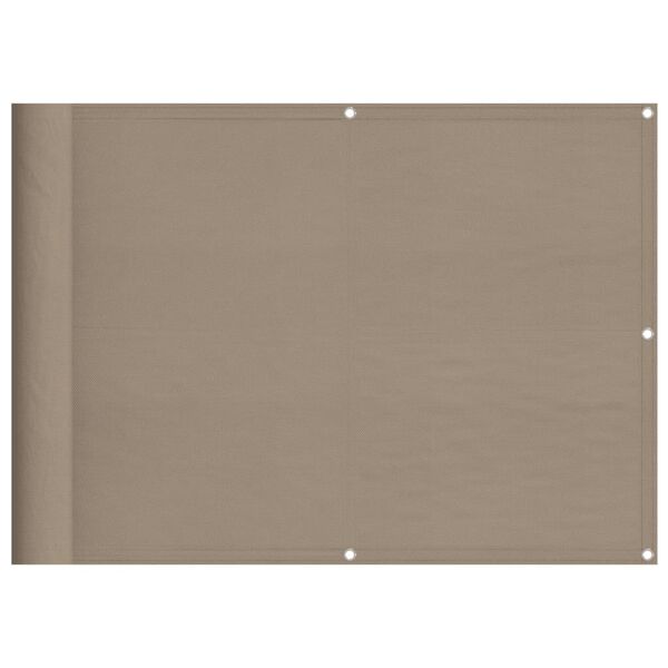 vidaXL Parvekesuoja taupe 75x700 cm 100% polyesteri Oxford kangas