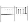 vidaXL Metallinen vaihtop&auml;&auml;ty musta 193 cm