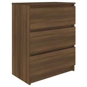vidaXL Senkki ruskea tammi 60x35x76 cm tekninen puu