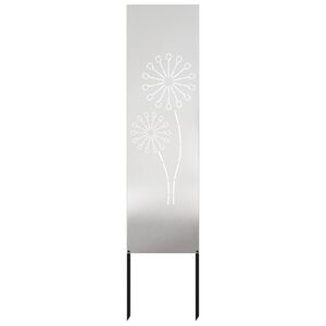 vidaXL Puutarhan yksityisyyden verho Viivakuvio Hopea 32 x 140 cm
