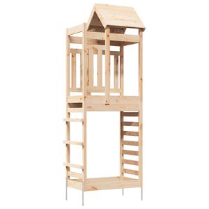 vidaXL Leikkitorni Ruskea 52,5 x 85 x 238 cm Massiivinen m&auml;nty