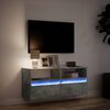 vidaXL TV-seinäkaappi LED-valoilla betoninharmaa 100x31x45 cm