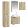vidaXL Kylpyhuoneen kaappisetti 5 pcs Sonoma-tammi 50 x 14,5 x 70 cm