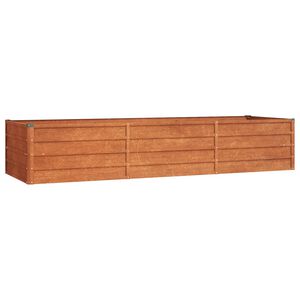 vidaXL Korotettu kukkalaatikko ruoste 240x80x45 cm Corten ter&auml;s