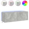 vidaXL TV-sein&auml;kaapit LED-valoilla 2 kpl betoninharmaa 60x35x41 cm