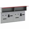 vidaXL Ty&ouml;kalukaappi ja pegboard-setti hyllyll&auml; 6 pcs Punainen
