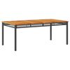 vidaXL Puutarhap&ouml;yt&auml; musta 180x90x75 cm polyrottinki ja akasiapuu