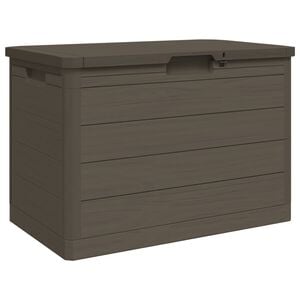vidaXL Ulkotyynylaatikko ruskea 77,5x44,5x53 cm polypropeeni