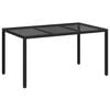 vidaXL Puutarhap&ouml;yt&auml; Musta 150 x 90 x 75 cm polyrottinki