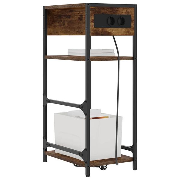 vidaXL Y&ouml;p&ouml;yt&auml;kaappi Savup&auml;hkin&auml; 40 x 27 x 76 cm Tekninen puu