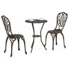 vidaXL Puutarhan Bistro Set 3 pcs pronssi Alumiini