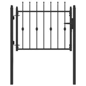 vidaXL Aitausportti ASTEN 100 x 75 cm Metalli Musta Lukittava